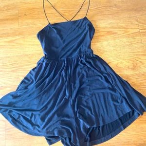 Urban outfitters gray/navy romper backless